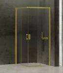 NEW TRENDY Prime Light Gold cabină de duș 90x80 cm dreptunghiular auriu luciu/sticlă transparentă D-0418A/D-0417A (D0418AD0417A)