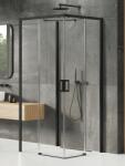 NEW TRENDY Prime Black cabină de duș 100x90 cm dreptunghiular negru mat/sticlă transparentă K-1002 (K1002)