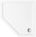 Besco Bergo Slimline cădiță de duș pentagonală 90x90 cm alb #BAB-90 (#BAB90)