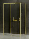 NEW TRENDY Prime Light Gold cabină de duș 110x80 cm dreptunghiular auriu luciu/sticlă transparentă K-1105 (K1105)