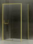 NEW TRENDY Prime Light Gold cabină de duș 100x100 cm pătrat auriu luciu/sticlă transparentă K-1467 (K1467)
