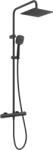 Oltens Atran set de duș perete cu termostat cu duș de ploaie negru mat 36501300 (36501300)