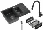 Quadron Comfort 156 chiuveta cu baterie și accesorii negru/negru HCQP57850CZK_3673500BLM (HCQP57850CZK3673500BLM)