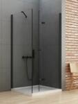 NEW TRENDY New Soleo Black cabină de duș 90x80 cm dreptunghiular negru mat/sticlă transparentă D-0238A/D-0115B (D0238A/D0115B)