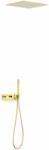 TRES B-System set de duș ascuns cu termostat cu duș de ploaie auriu 30725206OR (30725206OR)