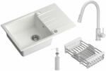 Quadron Comfort 111 chiuveta cu baterie și accesorii alb/alb HCQP7850BIK_3673500WHM (HCQP7850BIK3673500WHM)