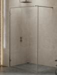 NEW TRENDY Avexa Gunmetal Brushed perete cabină de duș walk-in /sticla transparentă EXK-3508