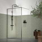 Sealskin Contour perete cabină de duș walk-in 120 cm grafit mat/sticla transparentă CDA31186145100