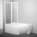 RAVAK Rosa paravan cadă 99 cm două piese alb luciu/sticlă transparentă 76L90100Z1 (76L90100Z1)