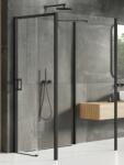 NEW TRENDY Prime Black cabină de duș 120x110 cm dreptunghiular negru mat/sticlă transparentă K-1621 (K1621)