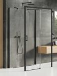 NEW TRENDY Prime Black cabină de duș 110x90 cm dreptunghiular negru mat/sticlă transparentă K-0942 (K0942)