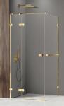NEW TRENDY Avexa Gold Shine cabină de duș 90x80 cm dreptunghiular auriu luciu/sticlă transparentă EXK-3164 (EXK3164)