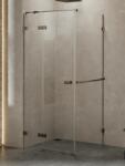 NEW TRENDY Avexa Gunmetal Brushed cabină de duș 80x70 cm dreptunghiular gunmetal periat/sticlă transparentă EXK-3258 (EXK3258)