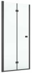Roca Capital uși de duș 90 cm pliantă negru mat/sticlă transparentă AM4509016M (AM4509016M)