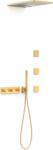 TRES B-System set de duș ascuns cu termostat cu duș de ploaie auriu 30725405OM (30725405OM)