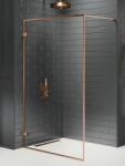 NEW TRENDY Avexa Copper Brushed perete cabină de duș walk-in 130 cm cupru periat/sticla transparentă EXK-4323