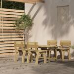 vidaXL Set mobilier de exterior, 5 piese, lemn de pin tratat (3096604) - comfy