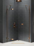 NEW TRENDY Avexa Copper Brushed cabină de duș 90x90 cm cupru periat/sticlă transparentă EXK-3820 (EXK3820)