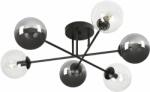 Emibig Brendi lampă de tavan 6x40 W negru-transparent-grafit 834/6B1 (8346B1)