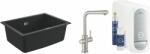 GROHE Set set starter cu baterie bucătărie Grohe Blue 31539DC0, chiuvetă din granit Grohe K700 31655AP0