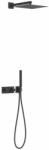 TRES B-System set de duș ascuns cu termostat cu duș de ploaie negru 30725204NM (30725204NM)