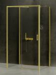 NEW TRENDY Prime Light Gold cabină de duș 120x70 cm dreptunghiular auriu luciu/sticlă transparentă K-1108