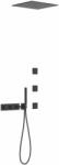TRES B-System set de duș ascuns cu termostat cu duș de ploaie negru 30725406NM (30725406NM)