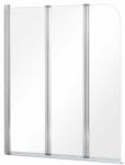 Besco Prime paravan cadă 120 cm trei piese crom luciu/sticlă transparentă PNP-3S (PNP3S)