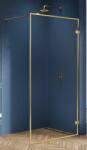 NEW TRENDY Avexa Gold Brushed perete cabină de duș walk-in 50 cm auriu periat/sticla transparentă EXK-3130