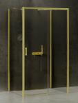 NEW TRENDY Prime Light Gold cabină de duș 100x100 cm pătrat auriu luciu/sticlă transparentă K-1131 (K1131)