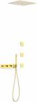 TRES B-System set de duș ascuns cu termostat cu duș de ploaie auriu 30725406OR (30725406OR)