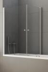 New Trendy New Soleo paravan cadă 89.5 cm două piese crom luciu/sticlă transparentă P-0025/P-0024 (P0025/P0024)