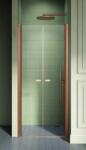 NEW TRENDY New Soleo Copper Brushed uși de duș 90 cm înclinabilă cupru periat/sticlă transparentă D-0495A