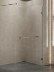 NEW TRENDY Avexa Gunmetal Brushed perete cabină de duș walk-in /sticla transparentă EXK-7115