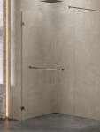 NEW TRENDY Avexa Gunmetal Brushed perete cabină de duș walk-in /sticla transparentă EXK-7124