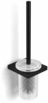 Stella Accessories Kobe perie de toaletă înșurubat sticlă-negru 10.430-B (10430B)