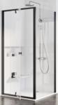 RAVAK Pivot perete de duș 80 cm negru mat/sticla transparentă 90G40300Z1 (90G40300Z1)