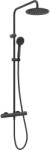 Oltens Atran set de duș perete cu termostat cu duș de ploaie negru mat 36500300 (36500300)