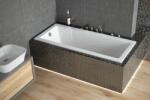 Besco Modern cadă dreptunghiulară slim 149.5x69.5 cm alb #WAM-150-SL (#WAM150SL)