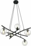 Emibig Essa lampă suspendată 5x10 W negru-transparent 1202/5 (12025)