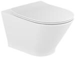 Roca Gap Round vas wc cu capac soft-close agăţat fără margine alb A34H0N8000 (A34H0N8000)