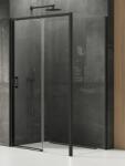 NEW TRENDY Prime Black cabină de duș 100x100 cm pătrat negru mat/sticlă transparentă K-1307 (K1307)