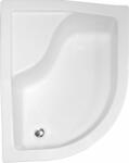Besco Maxi cădiță de duș semirotundă 120x85 cm alb #BAM-120-NP