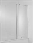 Jika Cubito paravan cadă 115 cm două piese argint luciu/sticlă transparentă H2574260026681 (H2574260026681)