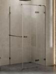 NEW TRENDY Avexa Gunmetal Brushed cabină de duș 120x80 cm dreptunghiular gunmetal periat/sticlă transparentă EXK-3293 (EXK3293)