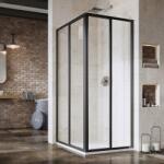 RAVAK Supernova uși de duș 90 cm culisantă negru mat/sticlă transparentă 14V703O2Z1 (14V703O2Z1)