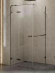 NEW TRENDY Avexa Gunmetal Brushed cabină de duș 100x90 cm dreptunghiular gunmetal periat/sticlă transparentă EXK-3272 (EXK3272)