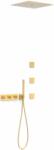 TRES B-System set de duș ascuns cu termostat cu duș de ploaie auriu 30725406OM (30725406OM)