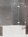 New Trendy Avexa White paravan cadă 120 cm două piese alb mat/sticlă transparentă EXK-2977 (EXK2977)