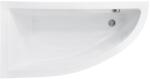 Besco Praktika cadă de colț 137.5x70 cm partea stângă alb #WAP-140-NL (#WAP140NL)